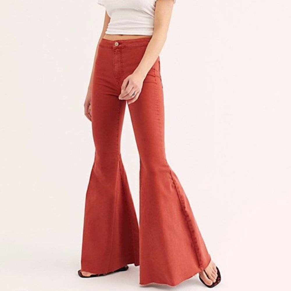 Free People Just Float On Flares in Terracotta size 26 NWT